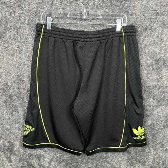OKC Thunder Adidas NBA Basketball Shorts Black Neon Green Medium Limited Edition - Picture 8 of 12